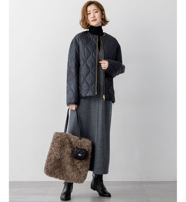 23区「ウールミルドジャージー ボックスタック ジャンパースカート」|ワンピース|