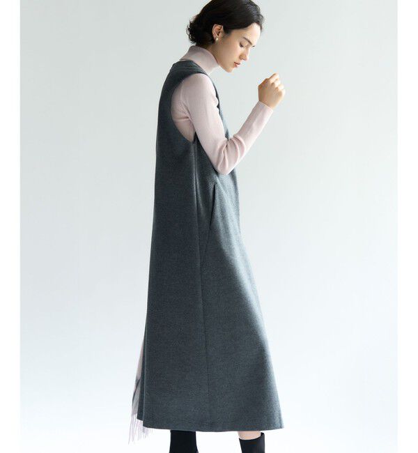 23区「ウールミルドジャージー ボックスタック ジャンパースカート」|ワンピース|