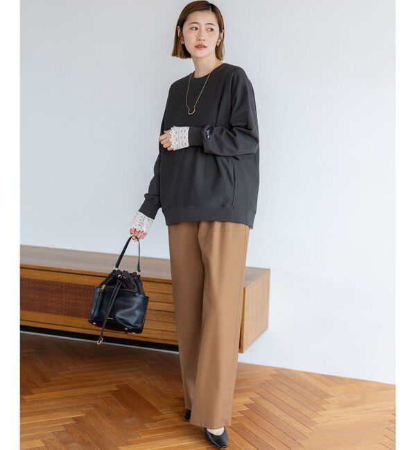 23区「ナチュラルコットンベア レースレイヤード カットソー」|Tシャツ・カットソー|