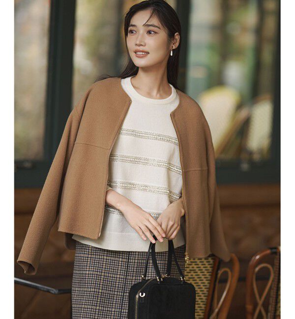 23区「【見上愛さん着用】ボンディングチェックツイード Iライン スカート」|スカート|