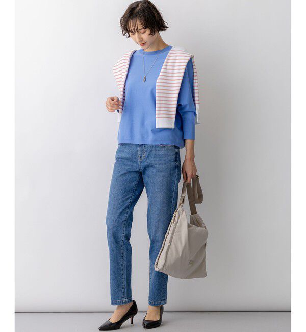 23区「ネオコンフォートストレッチ ドルマン ニット」|ニット・セーター|