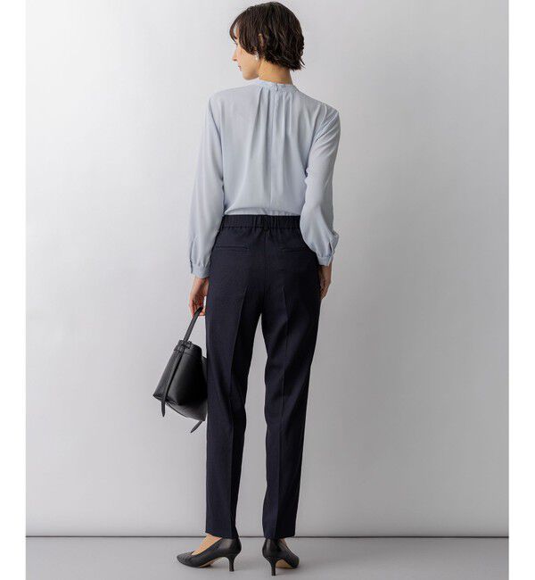 23区「バックサテンアムンゼン フロントタックブラウス」|シャツ・ブラウス|