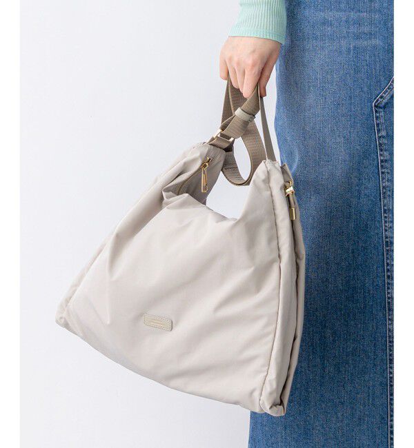 23区「ドロ－ストリング ショルダーバッグ(L)」|ショルダー・メッセンジャー|ベージュ系