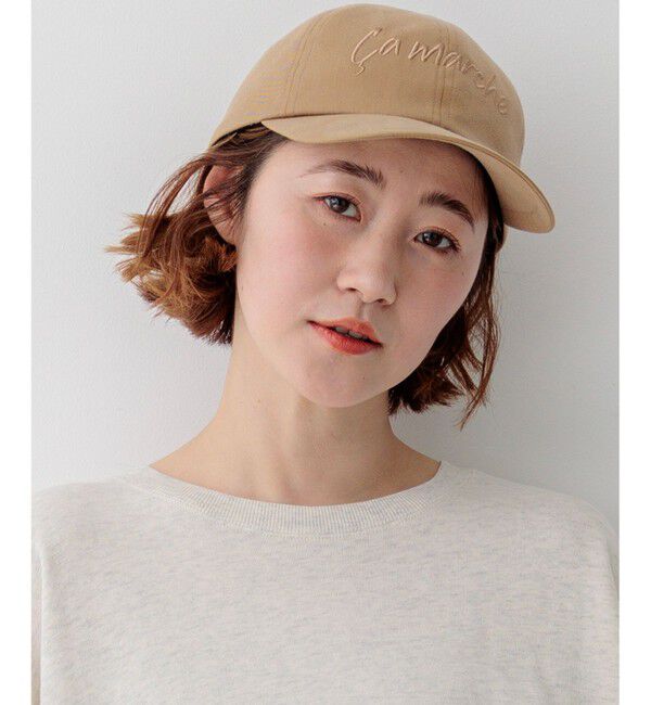 23区「ロゴ刺繍 キャップ」|キャップ・キャスケット|キャメル系