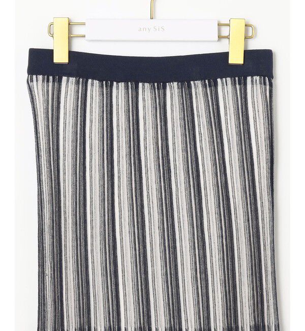 any SiS「【セットアップ可】シアーマルチカラーニット スカート」|スカート|