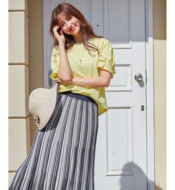 any SiS「【セットアップ可】シアーマルチカラーニット スカート」|スカート|