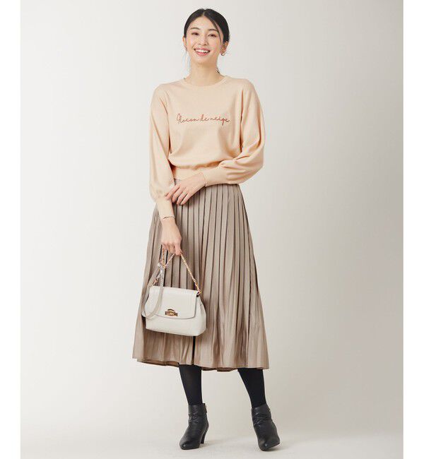 ANY SIS「【洗える】ロゴ刺繍 ニット」|ニット・セーター|