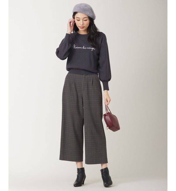 ANY SIS「【洗える】ロゴ刺繍 ニット」|ニット・セーター|