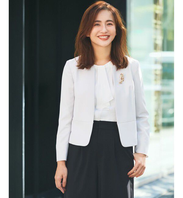 ANY SIS「【セットアップ可】セレモニーダブルクロス ノーカラージャケット」|ノーカラージャケット|