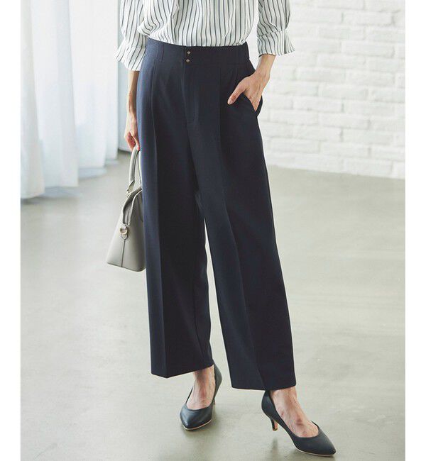 any SiS「【WEB・一部店舗限定】褒めらレディワイド パンツ」|その他|ネイビー