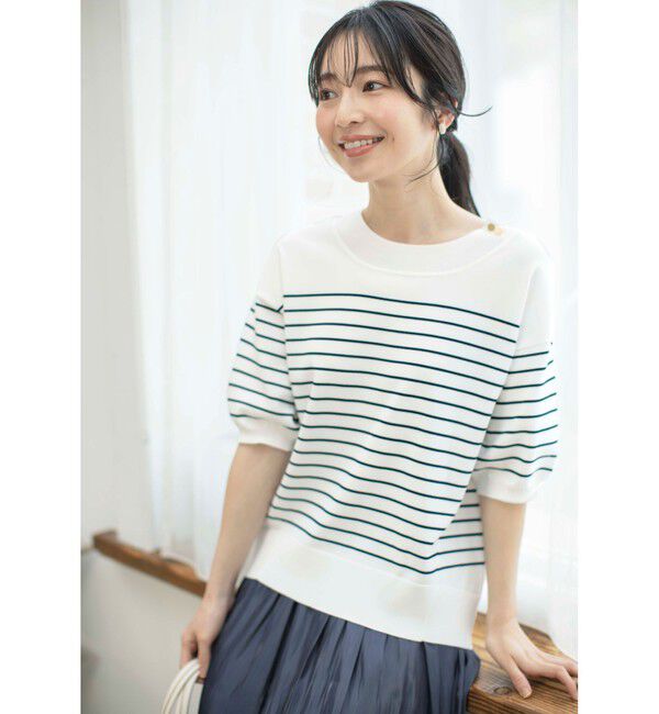 ANY SIS「【接触冷感・UVケア】フロント切替 プルオーバー」|ニット・セーター|