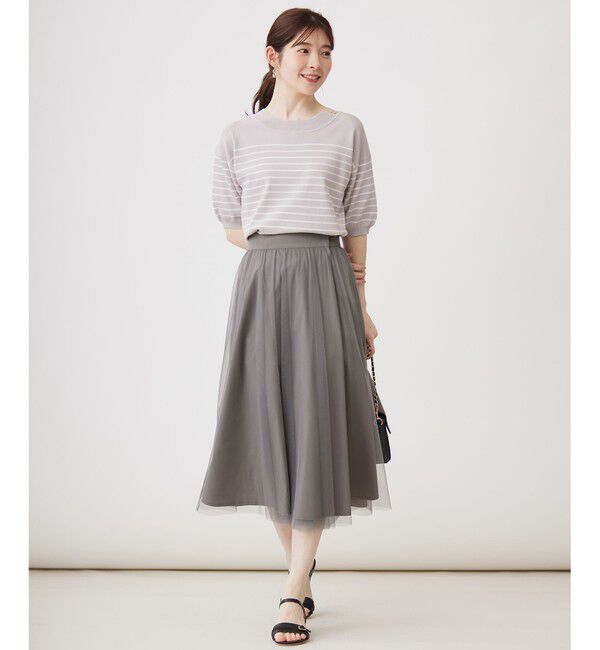 ANY SIS「【接触冷感・UVケア】フロント切替 プルオーバー」|ニット・セーター|