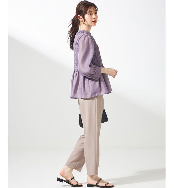 any SiS「【洗える】オーガンジーシャーリング ブラウス」|シャツ・ブラウス|