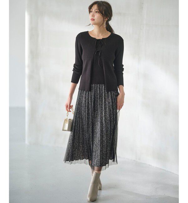 any SiS「【2SET】リボンカーデツイン ニット」|ニット・セーター|