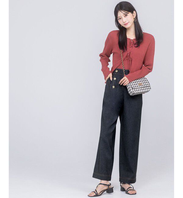 any SiS「【2SET】リボンカーデツイン ニット」|ニット・セーター|