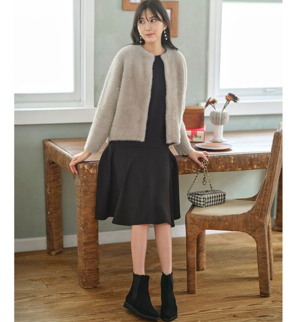 any SiS「【23.0~24.0cm】フラットサイドゴア ブーツ」|ショートブーツ|