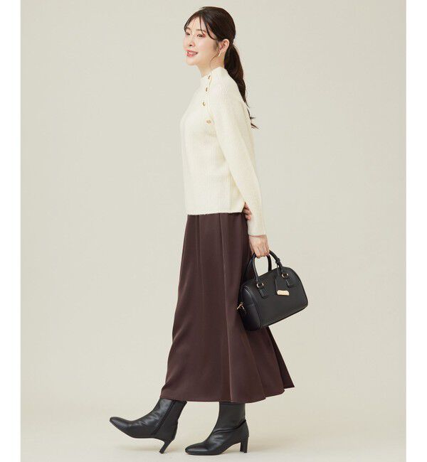 any SiS「【洗える】ダルサテンナロー スカート」|スカート|