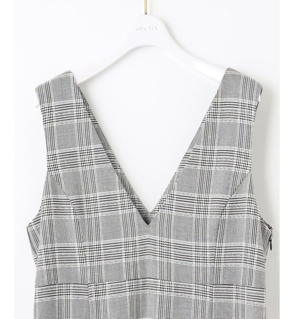 any SiS「【2SET】チェック ジャンパースカート&times; ニット」|ジャンパースカート|