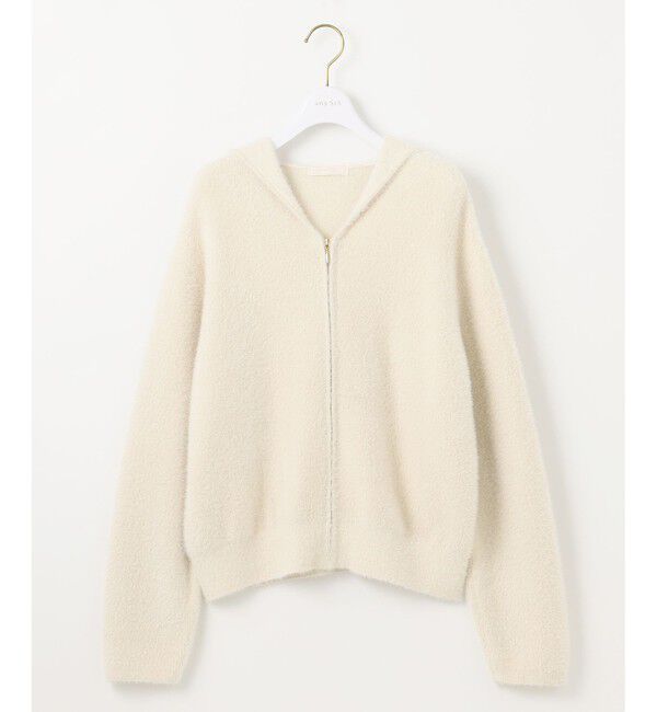 any SiS「【洗える】シャギーニット パーカー」|パーカー|アイボリー