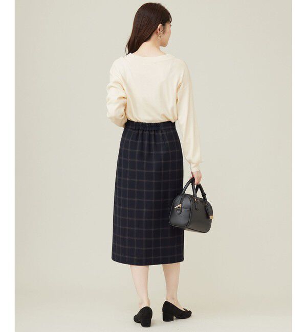 any SiS「【ウールブレンドシリーズ】フロント切替Vネック ニット」|ニット・セーター|