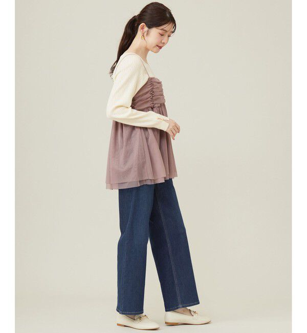 ANY SIS「【洗える】チュールレイヤード キャミソール」|キャミソール|