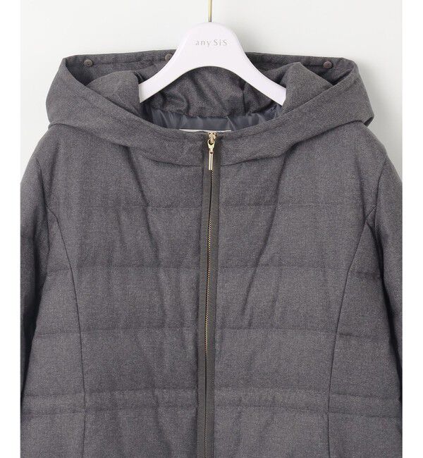 any SiS「【撥水・洗える】リッチファーフードロング ダウン」|ダウン|