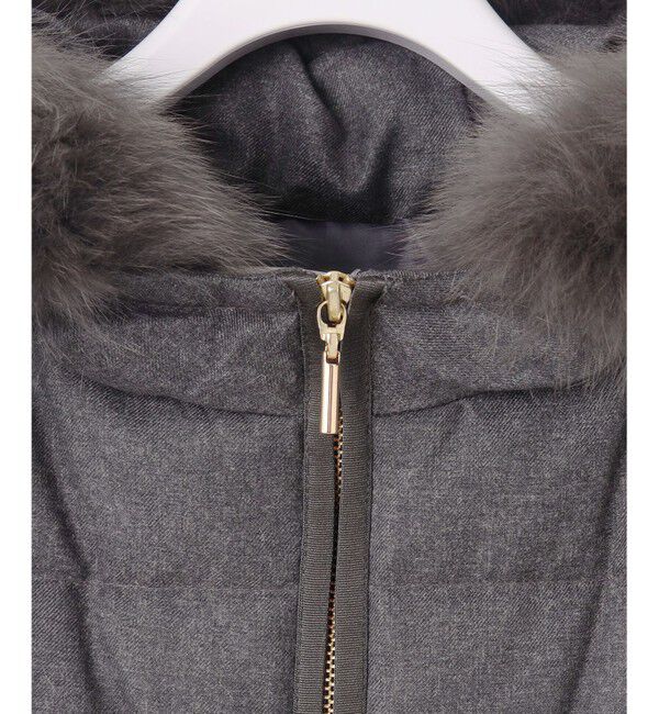 any SiS「【撥水・洗える】リッチファーフードロング ダウン」|ダウン|