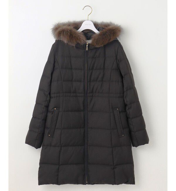 any SiS「【撥水・洗える】リッチファーフードロング ダウン」|ダウン|