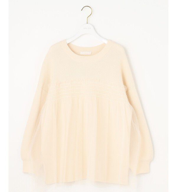 ANY SIS「【洗える】ビスチェ風チュールコンビ ニット」|ニット・セーター|