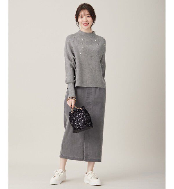 ANY SIS「【洗える】パール調ディテール ニット」|ニット・セーター|