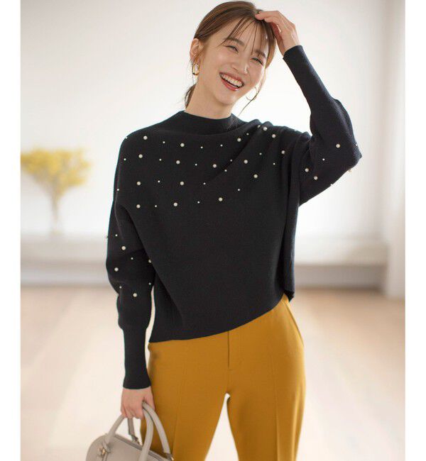 ANY SIS「【洗える】パール調ディテール ニット」|ニット・セーター|