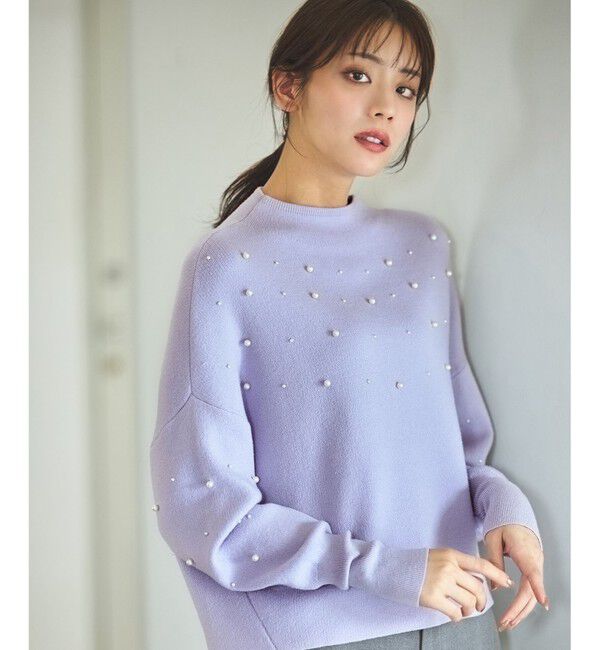 ANY SIS「【洗える】パール調ディテール ニット」|ニット・セーター|