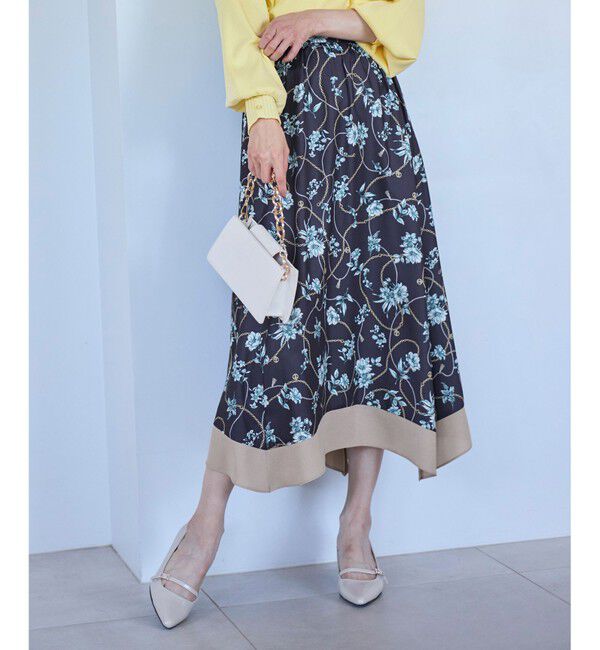 ANY SIS「【洗える】スカーフデザインプリント スカート」|スカート|ﾈｲﾋﾞｰﾍ