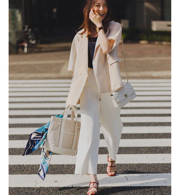 ANY SIS「【ストレッチ・接触冷感・撥水・UVカット・洗える】エアリーストレッチ ワイドパンツ」|その他|