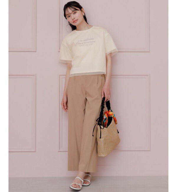 ANY SIS「【ストレッチ・接触冷感・撥水・UVカット・洗える】エアリーストレッチ ワイドパンツ」|その他|