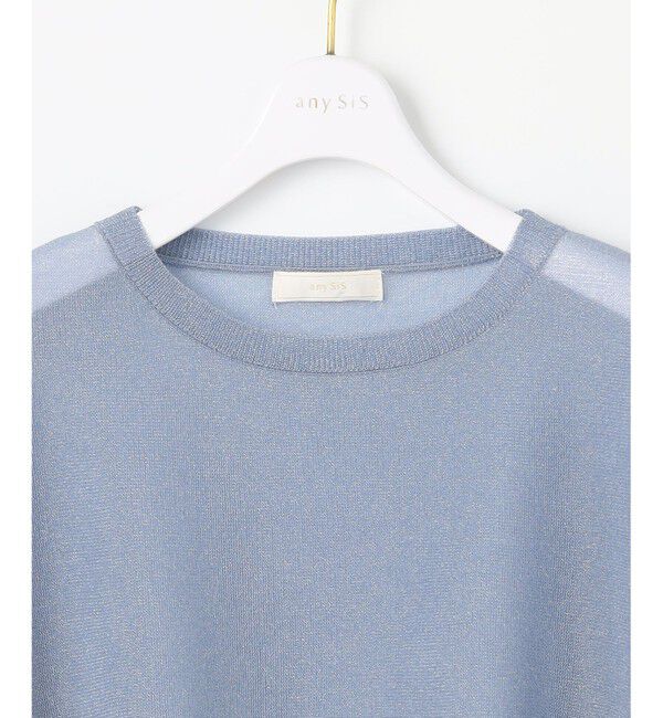ANY SIS「【洗える】シアー ニットT」|ニット・セーター|