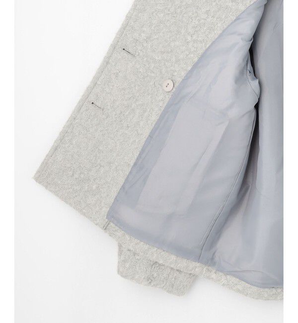 ANY SIS「【2WAY】ブークレーシャギーラメ アウター」|ピーコート|