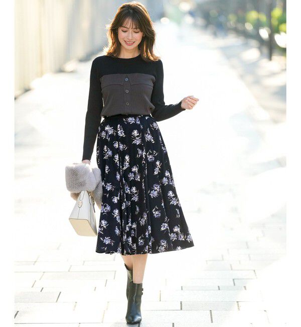 ANY SIS「ビスチェ風 長袖 ニット」|ニット・セーター|