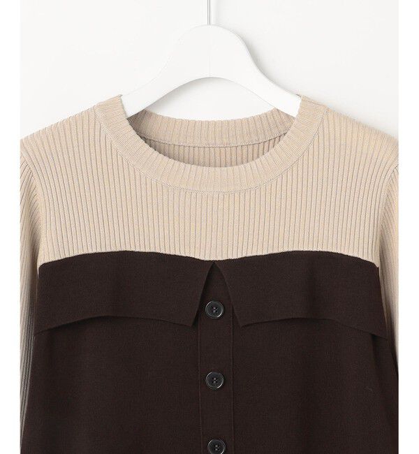 ANY SIS「ビスチェ風 長袖 ニット」|ニット・セーター|