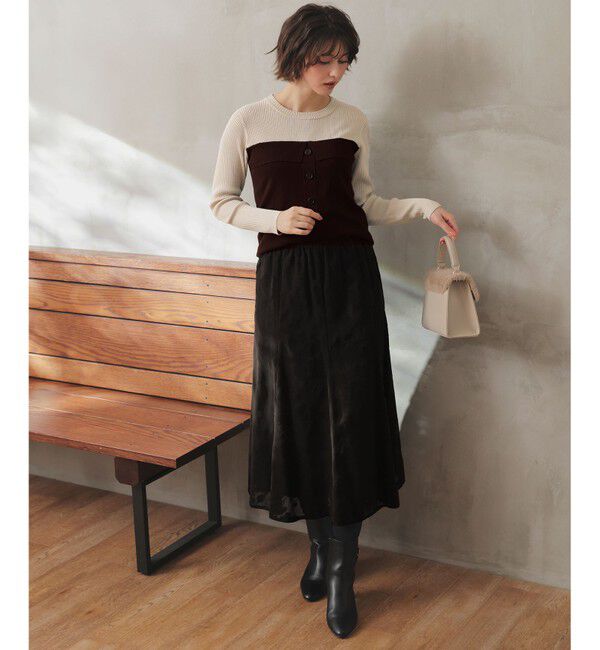 ANY SIS「ビスチェ風 長袖 ニット」|ニット・セーター|