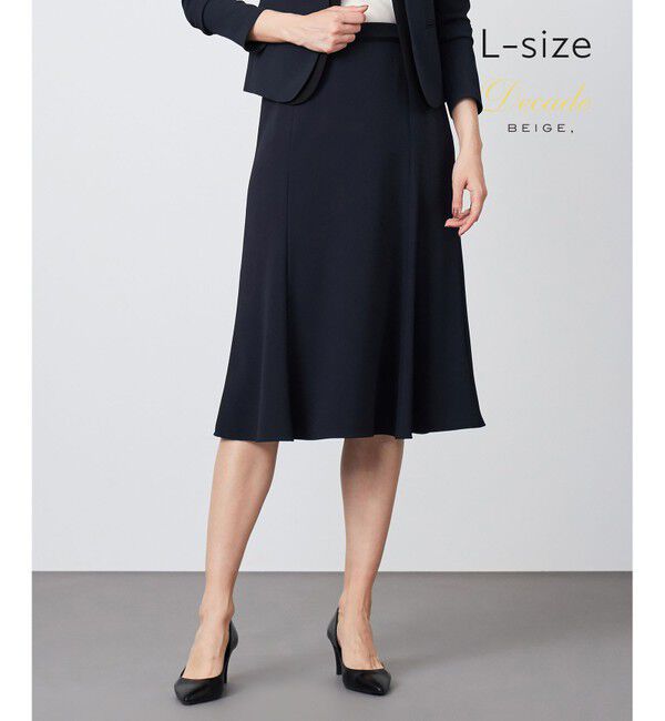BEIGE,「【L-size】CINDY / フレアスカート」|スカート|Navy&times;Black