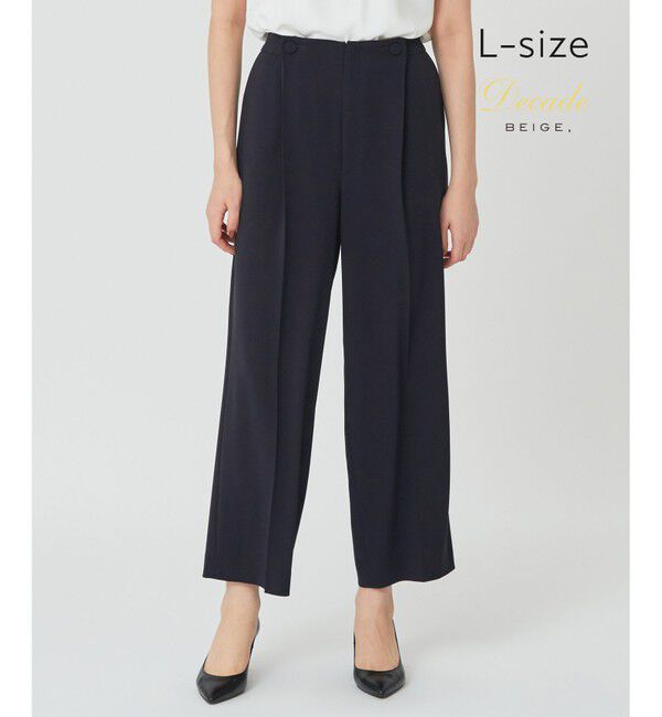BEIGE,「【L-size】CINDY / ワイドパンツ」|その他|Navy