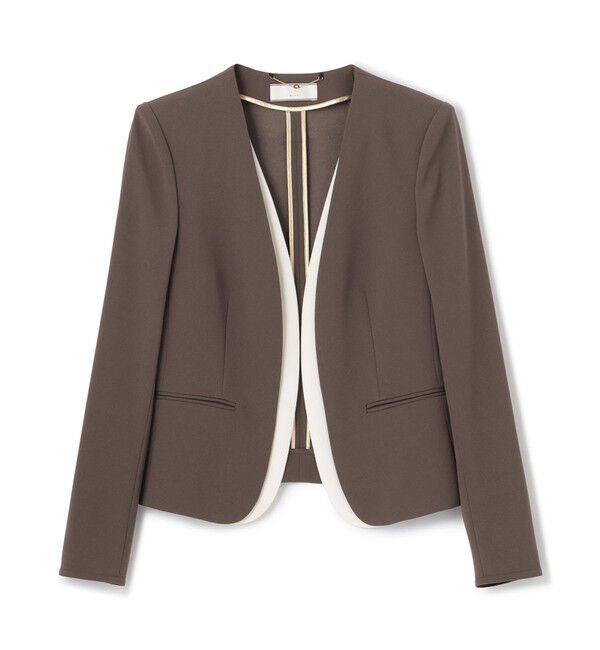 BEIGE,「【S-size】CINDY / ダブルカラージャケット」|ノーカラージャケット|