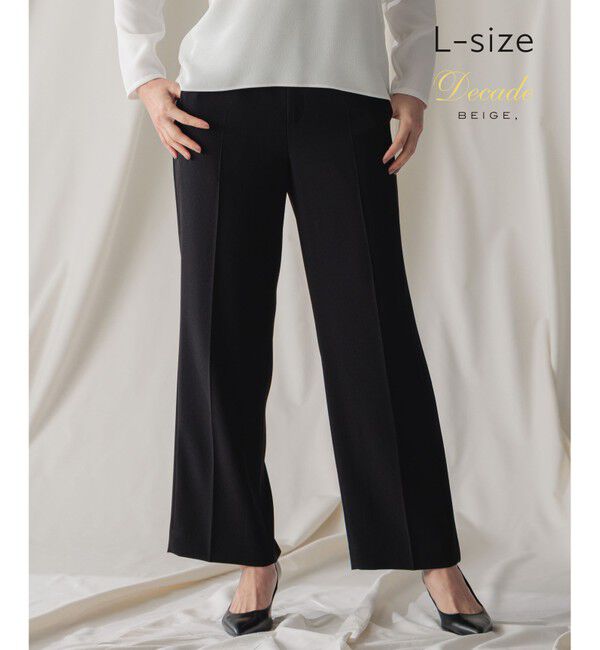 BEIGE,「【L-size】CINDY / ワイドパンツ」|その他|Black