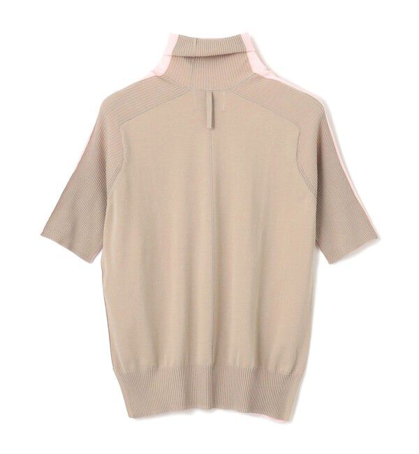 BEIGE,「【洗える】JULIE / シルク混カラーブロックタートルニット」|ニット・セーター|