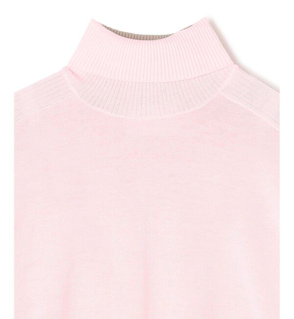 BEIGE,「【洗える】JULIE / シルク混カラーブロックタートルニット」|ニット・セーター|