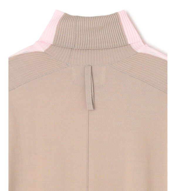 BEIGE,「【洗える】JULIE / シルク混カラーブロックタートルニット」|ニット・セーター|