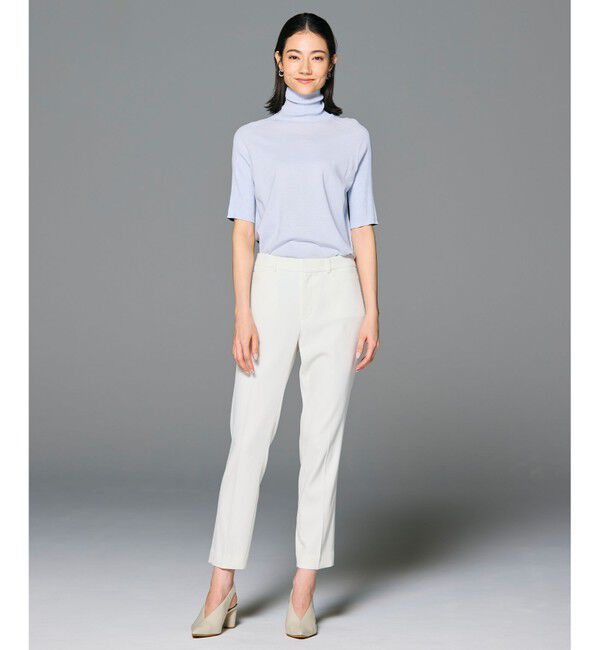 BEIGE,「【洗える】JULIE / シルク混カラーブロックタートルニット」|ニット・セーター|