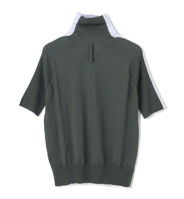 BEIGE,「【洗える】JULIE / シルク混カラーブロックタートルニット」|ニット・セーター|