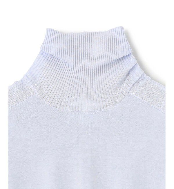 BEIGE,「【洗える】JULIE / シルク混カラーブロックタートルニット」|ニット・セーター|